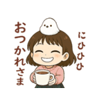 女の子と小鳥 冬の出来事（個別スタンプ：14）