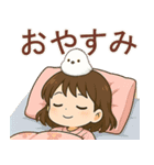 女の子と小鳥 冬の出来事（個別スタンプ：16）