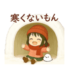 女の子と小鳥 冬の出来事（個別スタンプ：21）
