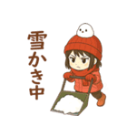 女の子と小鳥 冬の出来事（個別スタンプ：23）