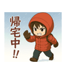 女の子と小鳥 冬の出来事（個別スタンプ：24）