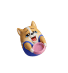 動く 3D猛コーギー（個別スタンプ：14）