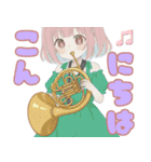 ♡音楽好きの女の子②（個別スタンプ：5）