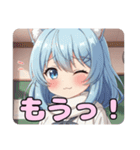 学校での白スカーフみなみありさセット（個別スタンプ：2）