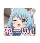 学校での白スカーフみなみありさセット（個別スタンプ：8）