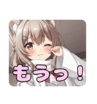 学校での白スカーフみなみありさセット（個別スタンプ：24）