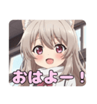 学校での白スカーフみなみありさセット（個別スタンプ：31）