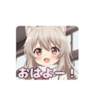 学校の白スカーフみなみ（個別スタンプ：3）