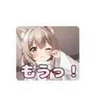 学校の白スカーフみなみ（個別スタンプ：9）