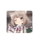 学校の白スカーフみなみ（個別スタンプ：10）