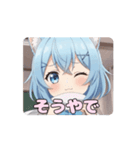 学校での白スカーフありさアニメーション（個別スタンプ：6）