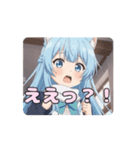 学校での白スカーフありさアニメーション（個別スタンプ：12）
