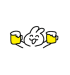 お酒が好きなウサギチャン(省スペース)（個別スタンプ：22）