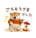 大人かわいい秋の癒し柴犬（個別スタンプ：21）
