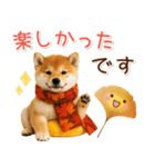 大人かわいい秋の癒し柴犬（個別スタンプ：22）