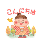 ぷくぷくさん「秋・冬」（個別スタンプ：3）
