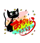 黒猫がやって来た！（個別スタンプ：40）