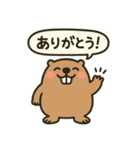ゆるマーモットのあいさつスタンプ（個別スタンプ：1）