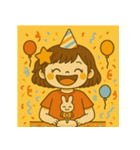 我が家のわんぱくガール（個別スタンプ：16）