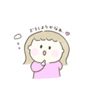 ゆりとくまのかわいいスタンプ（個別スタンプ：3）
