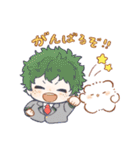 僕のヒーローアカデミア×ほわほわのぽにゃ（個別スタンプ：1）