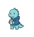 パーカー恐竜のまいにち（個別スタンプ：5）