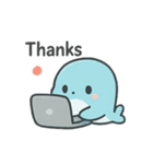 海のちびキャラ毎日ことば（個別スタンプ：5）