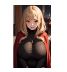 ヴァンパイアガールはハロウィン限定と書（個別スタンプ：7）