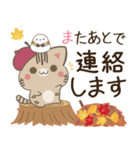 飛び出す！ねことシマエナガ 秋スタンプ2（個別スタンプ：17）