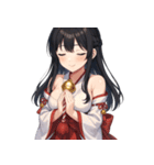 神社巫女スタンプ～癒しとご利益～（個別スタンプ：17）