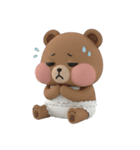 気だるい赤ちゃんクマ 3D 文字なし（個別スタンプ：6）