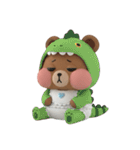 気だるい赤ちゃんクマ 3D 文字なし（個別スタンプ：7）