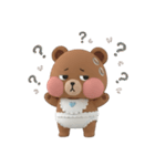 気だるい赤ちゃんクマ 3D 文字なし（個別スタンプ：9）