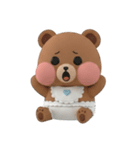気だるい赤ちゃんクマ 3D 文字なし（個別スタンプ：10）