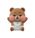 気だるい赤ちゃんクマ 3D 文字なし（個別スタンプ：11）
