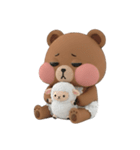 気だるい赤ちゃんクマ 3D 文字なし（個別スタンプ：16）