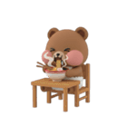 気だるい赤ちゃんクマ 3D 文字なし（個別スタンプ：17）