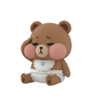 気だるい赤ちゃんクマ 3D 文字なし（個別スタンプ：19）