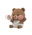 気だるい赤ちゃんクマ 3D 文字なし（個別スタンプ：20）