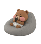 気だるい赤ちゃんクマ 3D 文字なし（個別スタンプ：25）