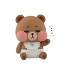 気だるい赤ちゃんクマ 3D 文字なし（個別スタンプ：29）