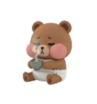 気だるい赤ちゃんクマ 3D 文字なし（個別スタンプ：30）