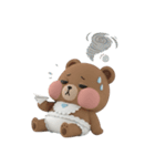 気だるい赤ちゃんクマ 3D 文字なし（個別スタンプ：33）