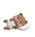 気だるい赤ちゃんクマ 3D 文字なし（個別スタンプ：36）