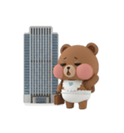 気だるい赤ちゃんクマ 3D 文字なし（個別スタンプ：37）