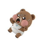 気だるい赤ちゃんクマ 3D 文字なし（個別スタンプ：38）
