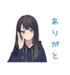 陰キャ女子の休日アニメ一気見（個別スタンプ：3）