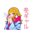 キュートギャルの冬♡毎日使える（個別スタンプ：1）