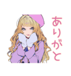 キュートギャルの冬♡毎日使える（個別スタンプ：3）