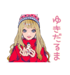 キュートギャルの冬♡毎日使える（個別スタンプ：8）